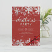 Silver Red Winter Wonder Company Kerstmis Kaart (Staand voorkant)