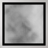 Silver Reflective Metal Abstract Black Poster (Voorkant)