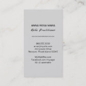 *~* Silver Reiki Hoofdsymbool grijs Visitekaartje (Achterkant)