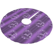 Silver Reindeer en Wreaten Paarse Kerstmis Kerstboom Rok (Gekanteld)