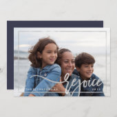 Silver Rejoice | Moderne typografie met uw foto (Voorkant / Achterkant)