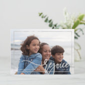 Silver Rejoice | Moderne typografie met uw foto (Staand voorkant)