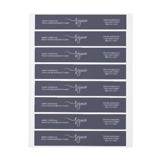 Silver Rejoice op Midnight Blue voor Kerstmis (Vel)