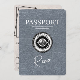 Silver Reno Passport Bewaar de datum Save The Date