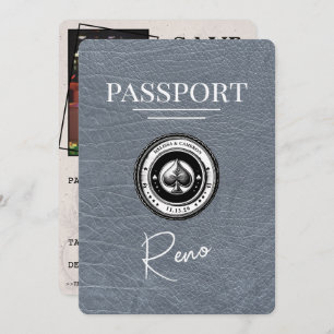 Silver Reno Passport Bewaar de datum Save The Date