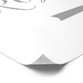 Silver Restrooms -pijlrichting rechts Poster (Hoek)