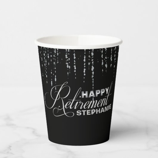 Silver Retirement Party, Custom Paper Cup Papieren Bekers (Links)