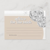 Silver Retro Disco advies voor de Bride Kaart (Voorkant)