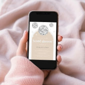 Silver Retro Disco Glitter boog Vrijgezellenfeest Kaart