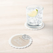 Silver Retro Disco Groovy Baby shower Kartonnen Onderzetters (Insitu)