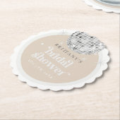 Silver Retro Disco Groovy Vrijgezellenfeest Kartonnen Onderzetters (Gekanteld)