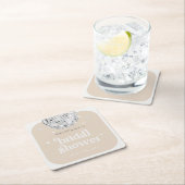 Silver Retro Disco Groovy Vrijgezellenfeest Kartonnen Onderzetters (Insitu)