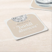 Silver Retro Disco Groovy Vrijgezellenfeest Kartonnen Onderzetters (Schuin)