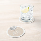 Silver Retro Disco Groovy Vrijgezellenfeest Ronde Kartonnen Onderzetter (Insitu)