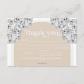 Silver Retro Disco Vrijgezellenfeest Dank je kaart (Voorkant)