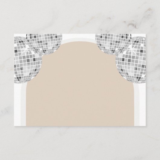 Silver Retro Disco Vrijgezellenfeest Dank je kaart (Achterkant)