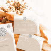 Silver Retro Disco Vrijgezellenfeest RECEPT KAART