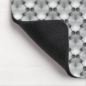 Silver Retro Funk Circles Mousepad Muismat (Hoek)