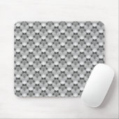 Silver Retro Funk Circles Mousepad Muismat (Met muis)