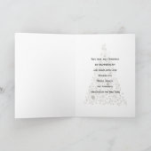 Silver Retro Kerstmis Kaart (Binnen)