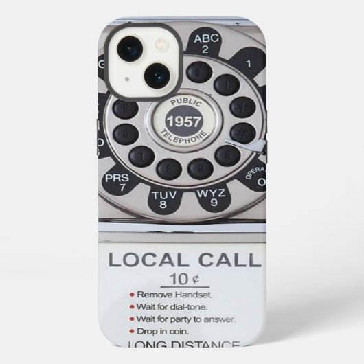 Silver Retro Pyphone iphone draagtas Hoesje (Achterkant)