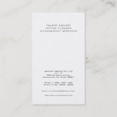 Silver Retro TV's Media Film Actor Visitekaartjes (Achterkant)