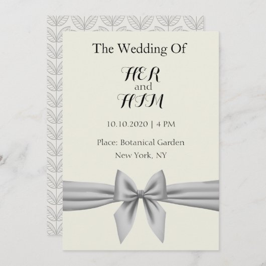 Silver Ribbon Kaart (Voorkant / Achterkant)