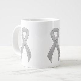 Silver Ribbon Support Awareness Grote Koffiekop