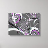 Silver Ribbons Abstracte Fine Art Canvas Afdruk (Voorkant)