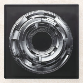 silver rings glazen onderzetter