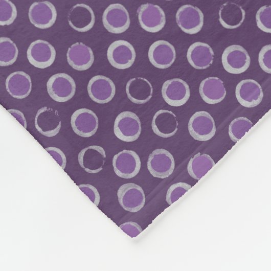 Silver Rings Paars Pattern Fleece Blanket (Hoek)