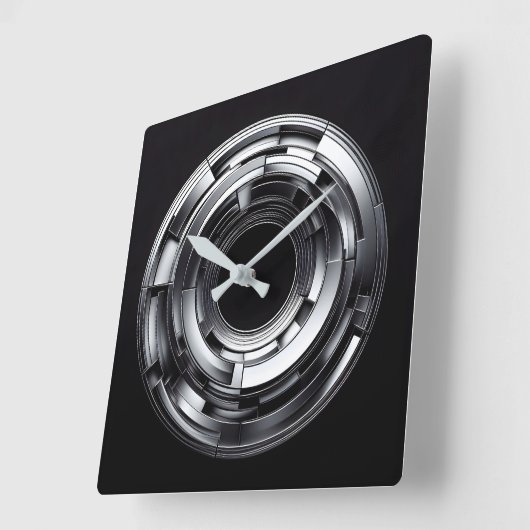 silver rings vierkante klok (Hoek)