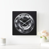 silver rings vierkante klok (Huis)