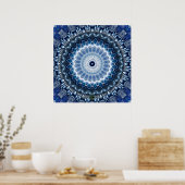 Silver Ripples Mandala 2 Poster (Keuken)