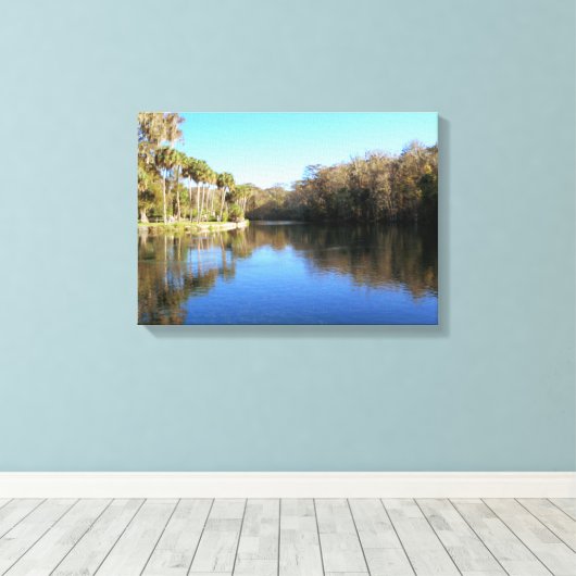 Silver River Beaush Canvas Afdruk (Insitu (Houten vloer))
