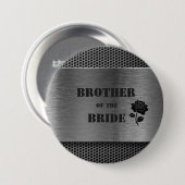 Silver Robo Metal/Brother van de Bride - Button (Voorkant /achterkant)