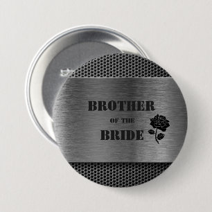 Silver Robo Metal/Brother van de Bride - Button