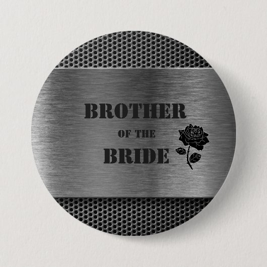 Silver Robo Metal/Brother van de Bride - Button (Voorkant)