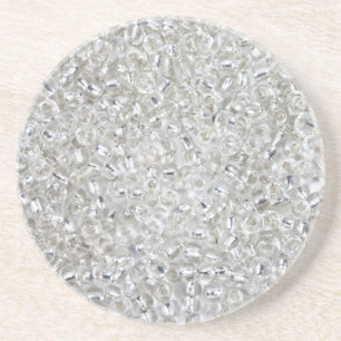 Silver Rocaille-zaadkralen Zandsteen Onderzetter