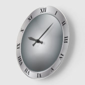 Silver Roman Nurmeral Wall klok (Hoek)