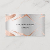 Silver roos bruiloft reactie website QR code RSVP Informatiekaartje (Voorkant)