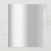 Silver roos budget bruiloft receptie uitnodiging (Achterkant)