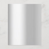 Silver roos budget bruiloft receptie uitnodiging (Achterkant)