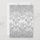 Silver Roos Cross Baptism/Christening Uitnodiging (Achterkant)