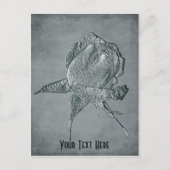 Silver Roos Floral  Briefkaart (Voorkant)