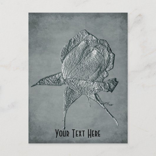 Silver Roos Floral  Briefkaart (Voorkant)