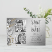Silver Roos Gay Save the Date (Staand voorkant)