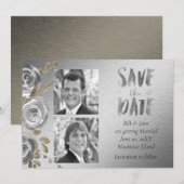 Silver Roos Gay Save the Date (Voorkant / Achterkant)