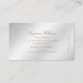 Silver Roos Gold Decor Chic met Logo Professional Visitekaartje (Achterkant)