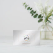 Silver Roos Gold Decor Chic met Logo Professional Visitekaartje (Staand voorkant)